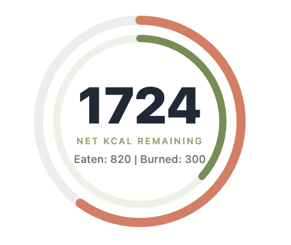 FitFuel wellness card showing compact health information hierarchy